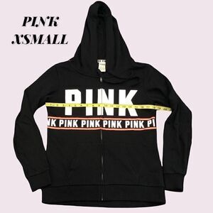 PINK Hoodie Blk and NEON Orange/ Coral